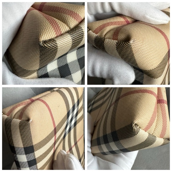 Burberry Beige Coated Canvas Pochette Authentic - Picture 6 of 15